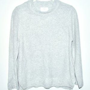 Zara Mock Neck Basic Textured Gray Sweater - Size 11-12 (Girl)